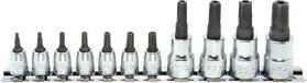 1/4, 3/8 Sq. Dr. 11 Piece Tamper-Resistant Torxplus® Bit Socket Set 8IPR-55IPR