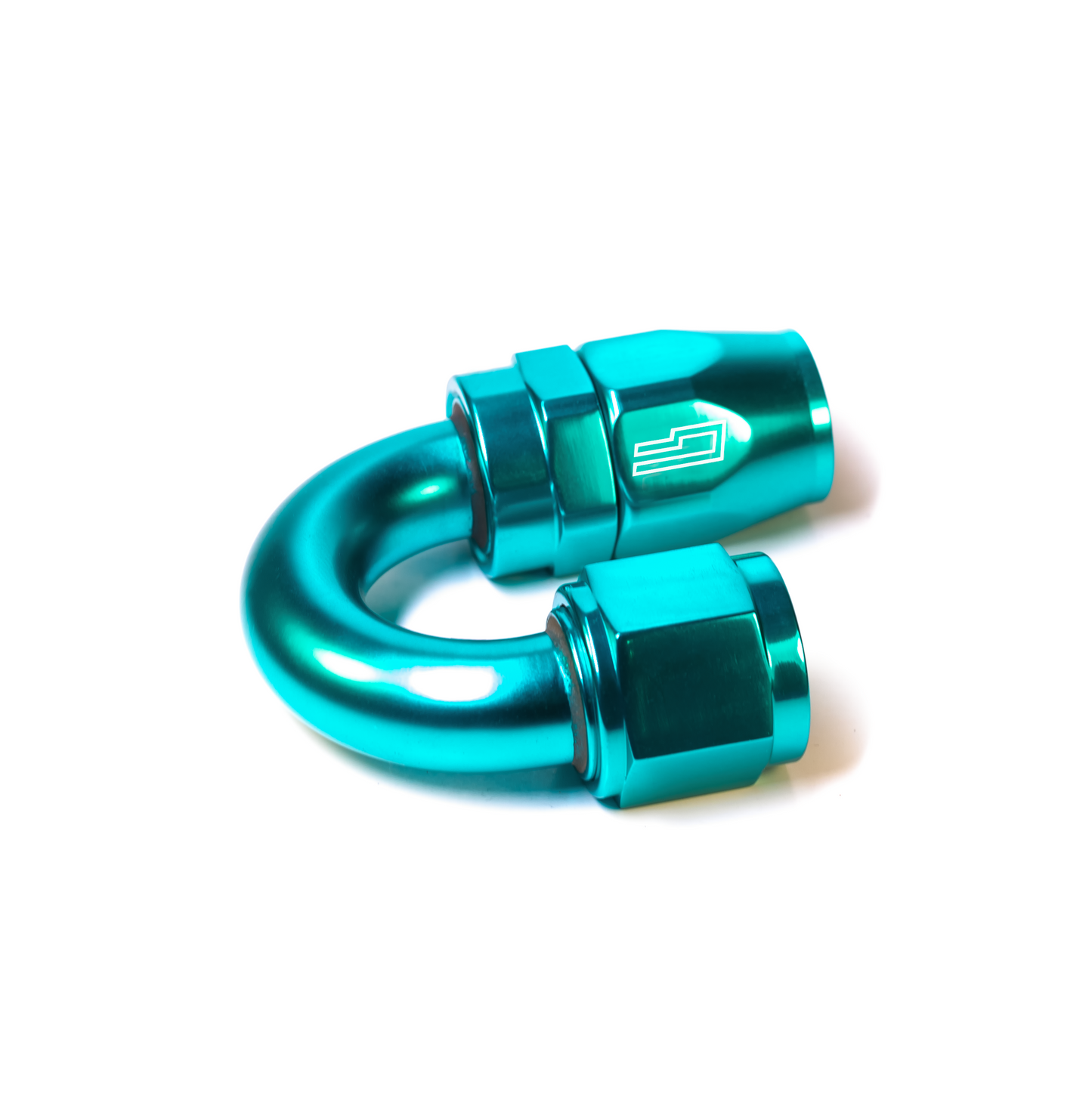 -08 AN 180 Degree Female Aluminum Hose End (PTFE)