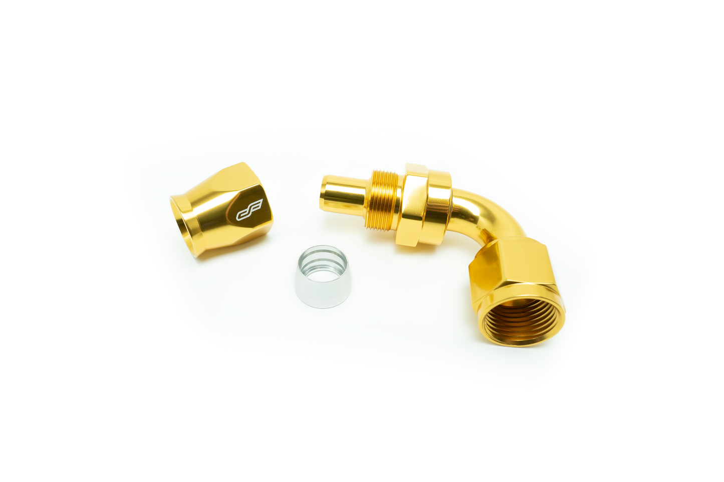 -04 AN 90 Degree Female Aluminum Hose End (PTFE)
