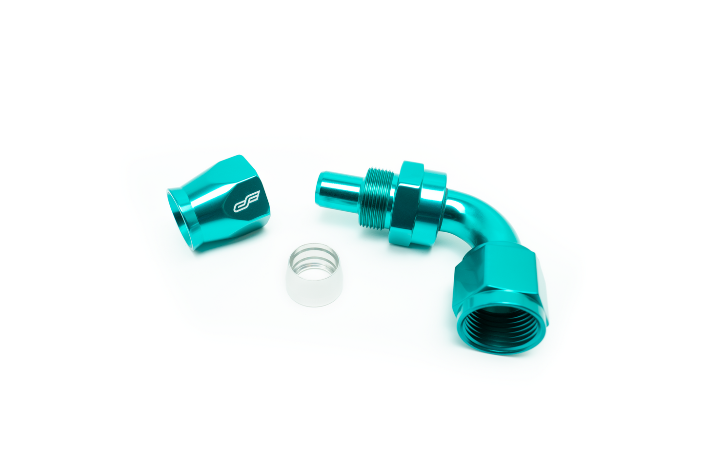 -04 AN 90 Degree Female Aluminum Hose End (PTFE)