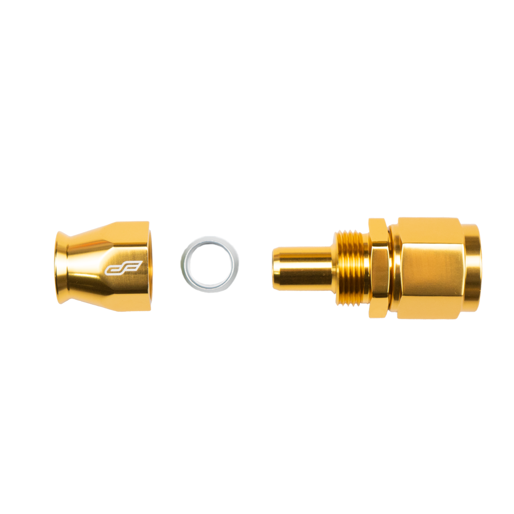 -4 AN Straight Female Aluminum Hose End (PTFE)