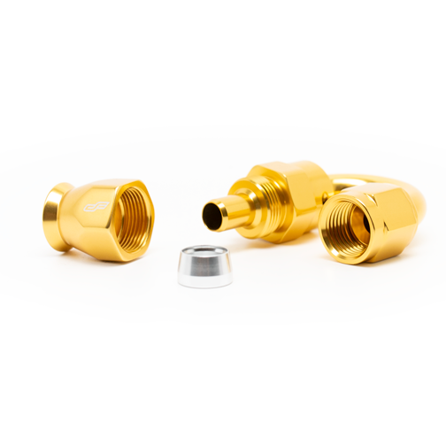 -06 AN 180 Degree Female Aluminum Hose End (PTFE)