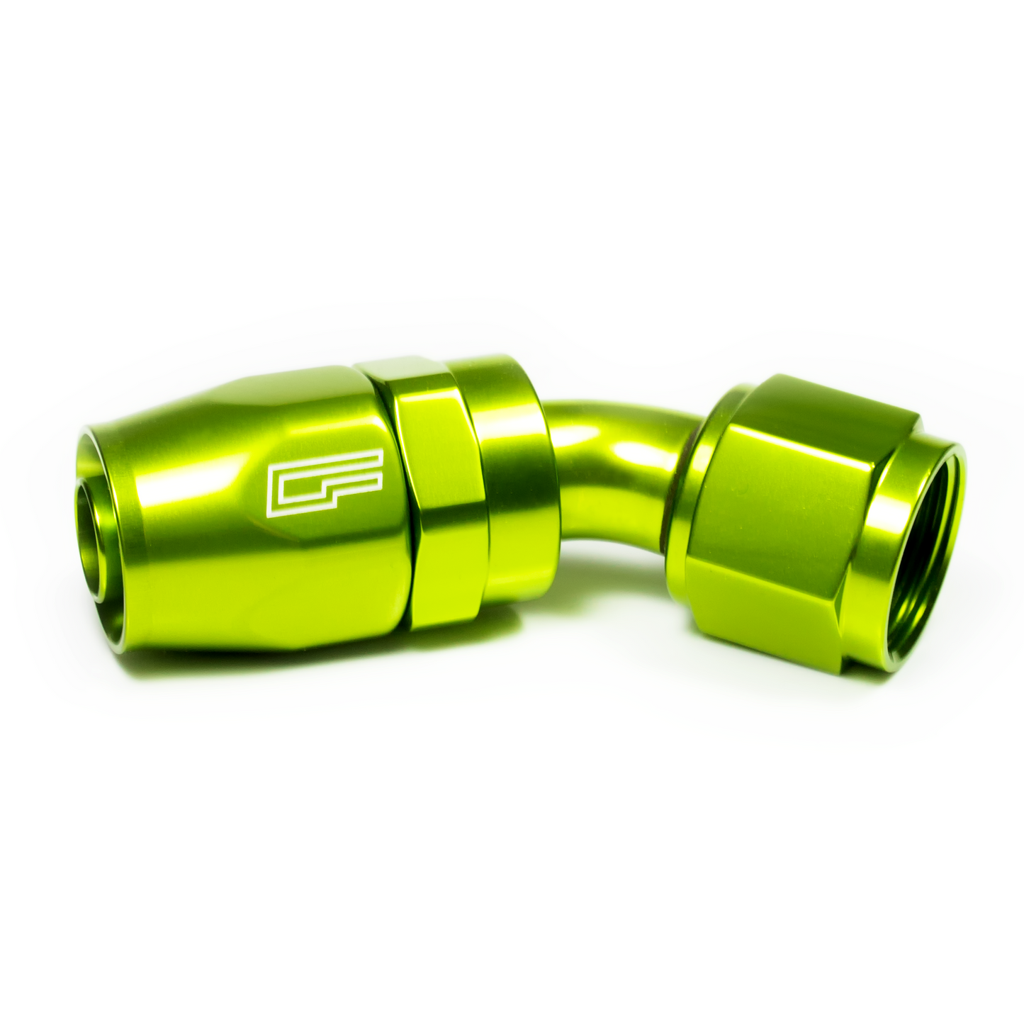 -10 AN 45 Degree Female Aluminum Hose End (PTFE)