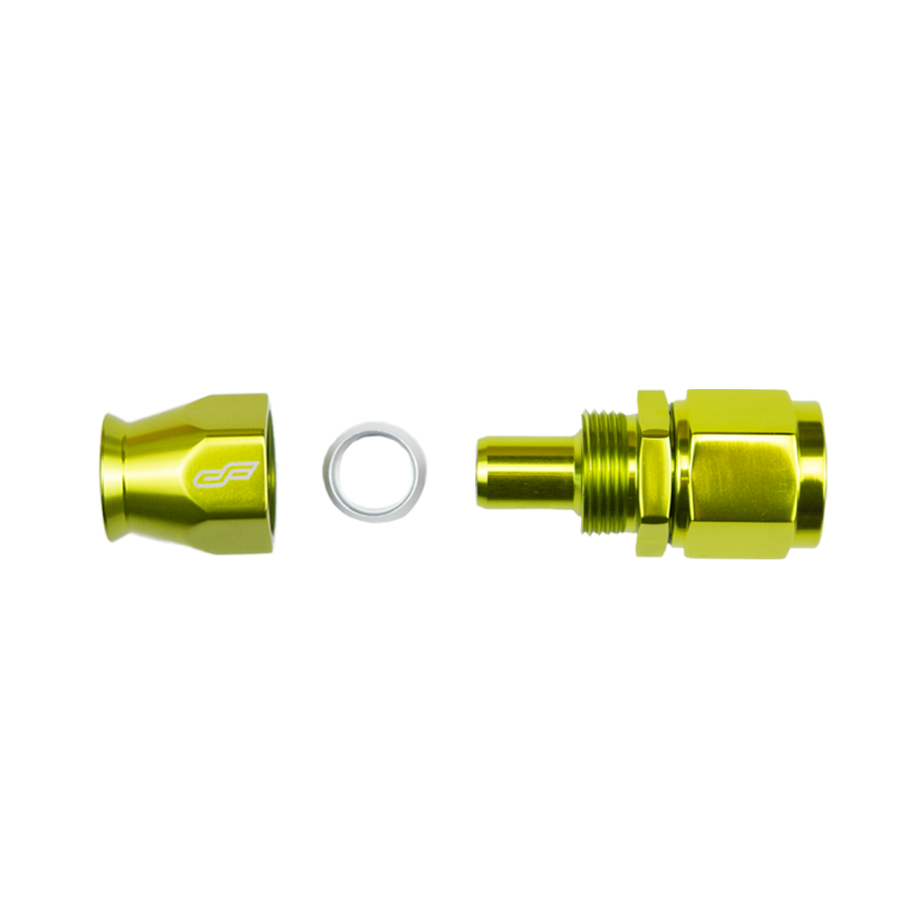 -8 AN Straight Female Aluminum Hose End (PTFE)