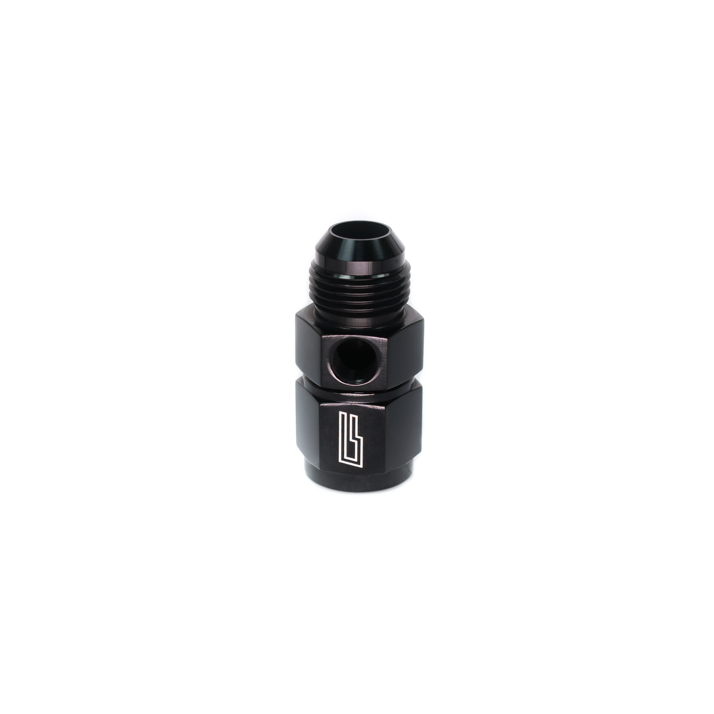 Pressure Gauge Adapter, 8AN to 8AN w/ 1/8" port