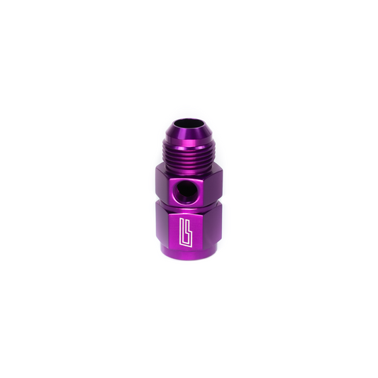 Pressure Gauge Adapter, 10AN to 10AN w/ 1/8" port