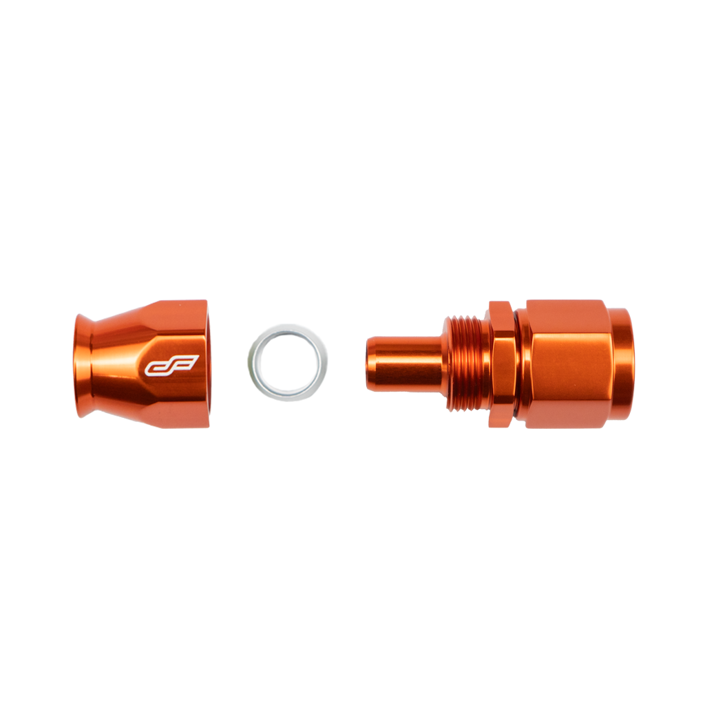 -8 AN Straight Female Aluminum Hose End (PTFE)