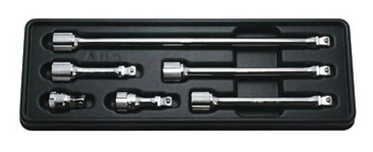 3/8 Sq. Dr. Wobble-Fix Extension Bar Set 32-250mm ABS Tray 6 pieces