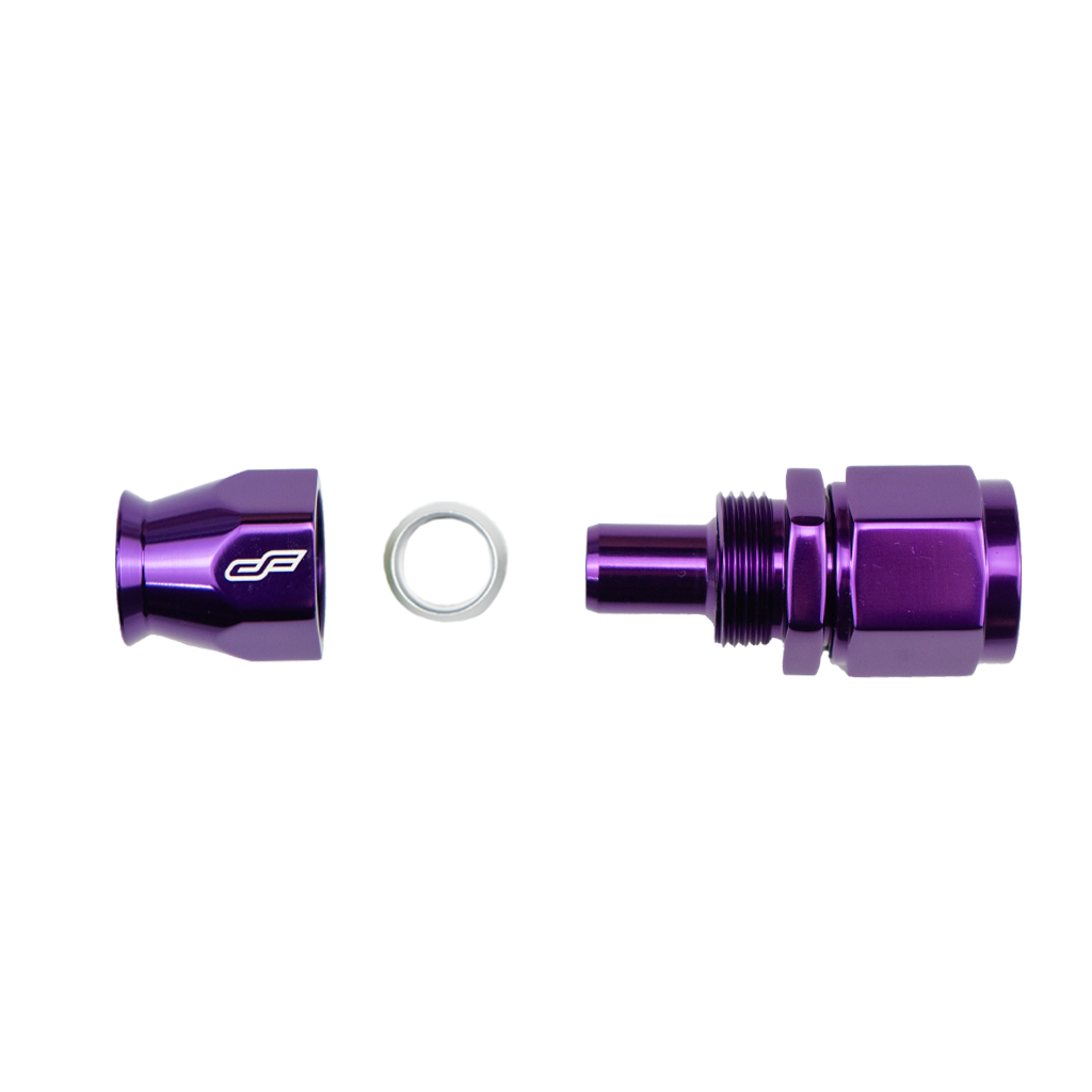 -10 AN Straight Female Aluminum Hose End (PTFE)