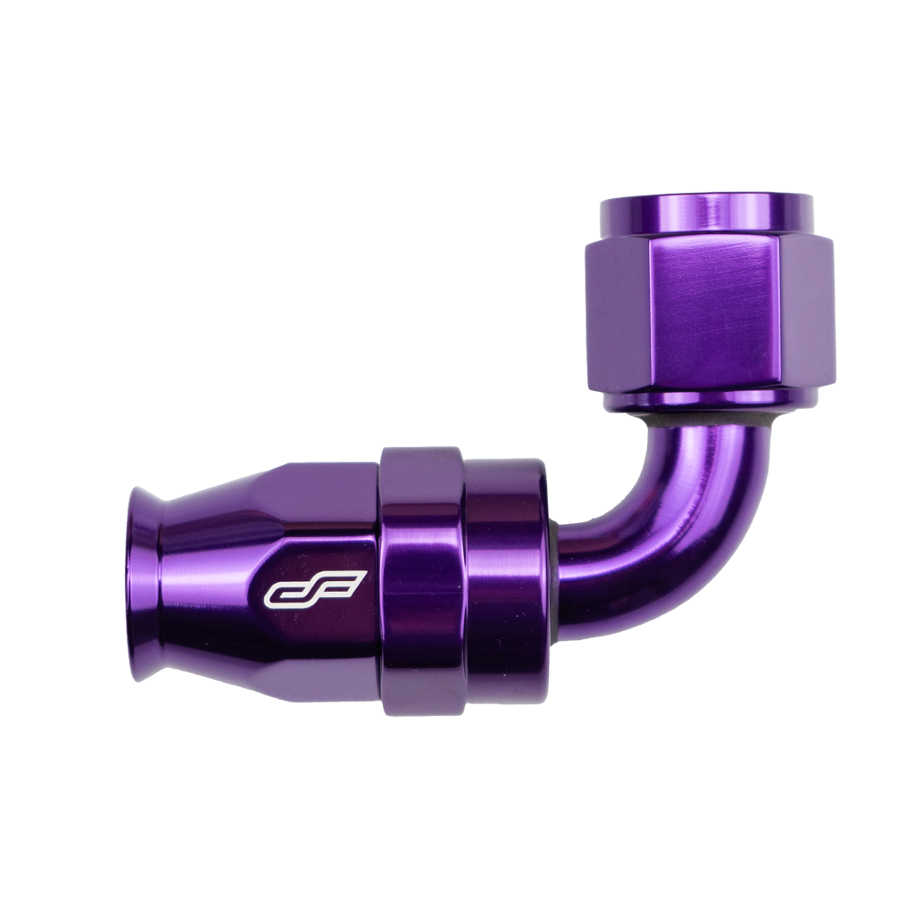 -12 AN 90 Degree Female Aluminum Hose End (PTFE)