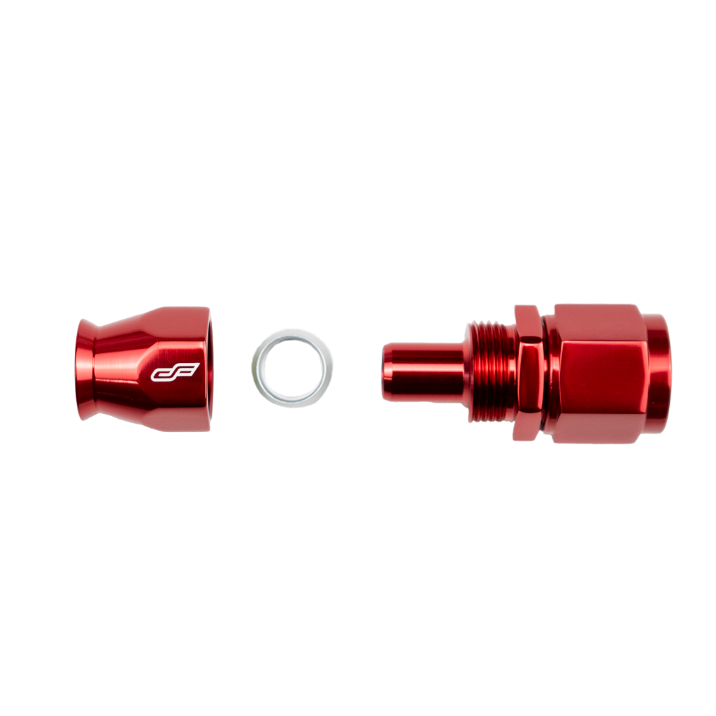 -8 AN Straight Female Aluminum Hose End (PTFE)