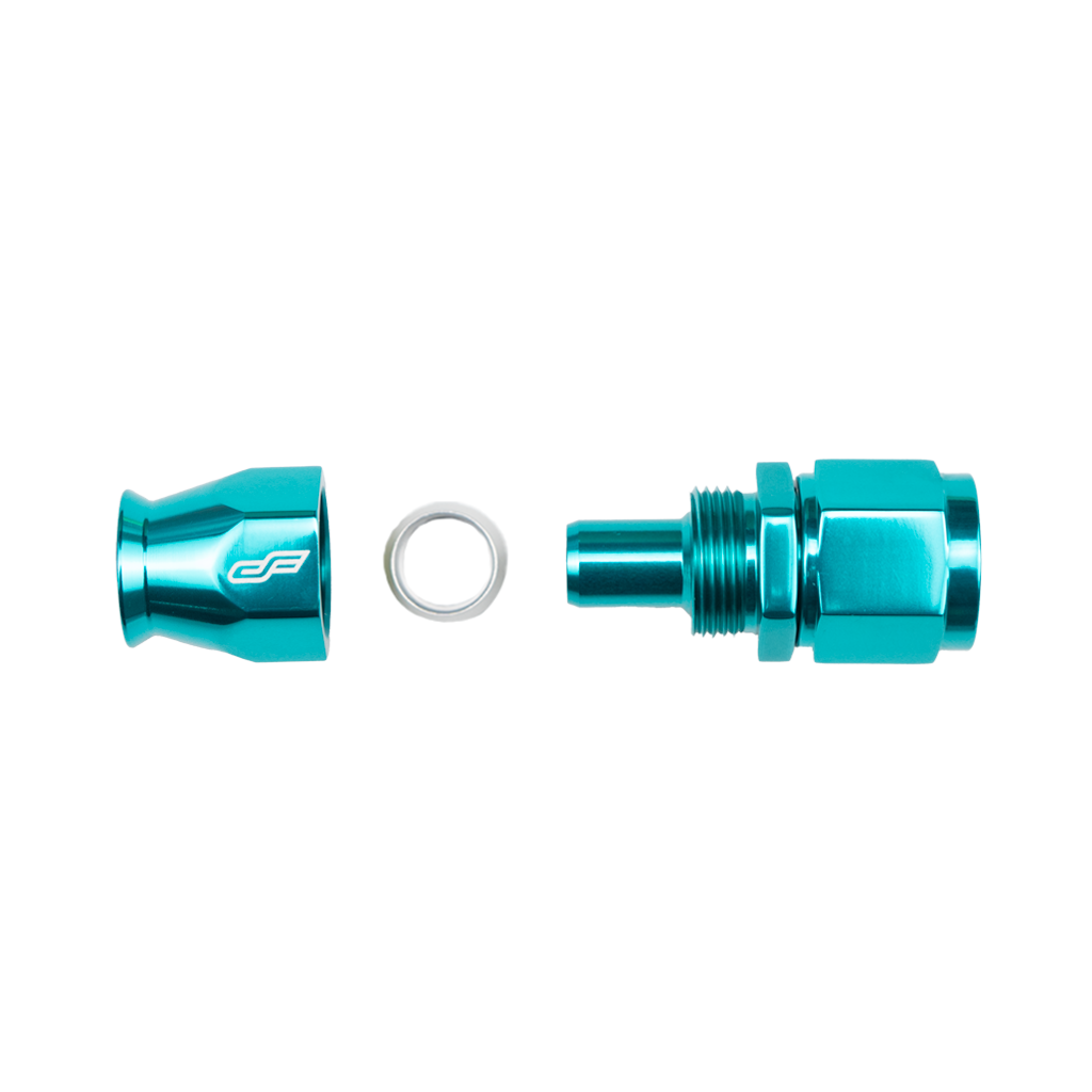 -8 AN Straight Female Aluminum Hose End (PTFE)