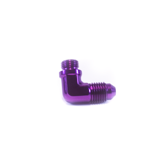 TiAL/Wastegate/BOV 'shorty' to 3AN Flare Fitting 90 degree